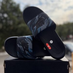NIKE TECH BLACK x DARK BLUE SLIPPER